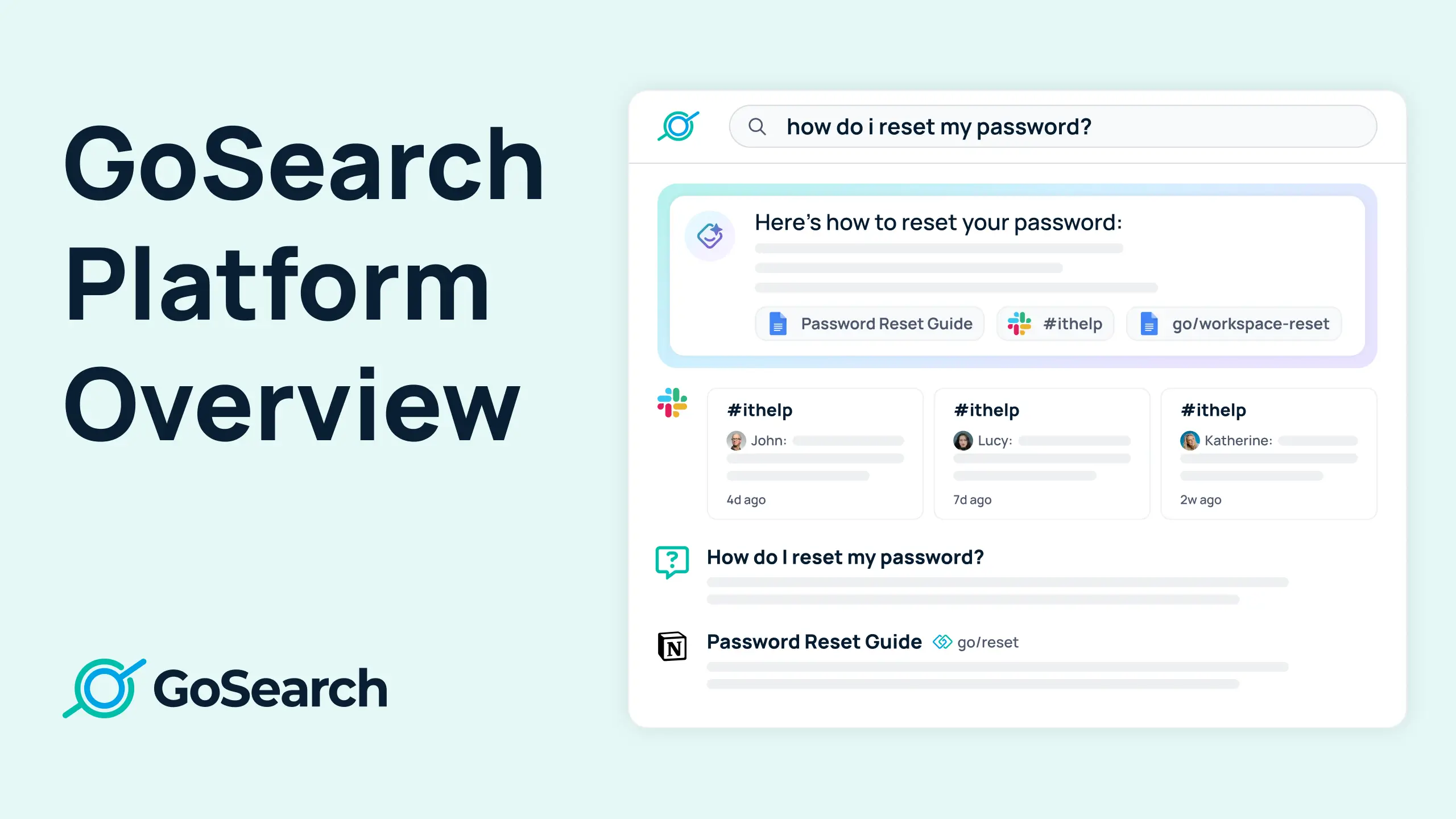 GoSearch | Video walkthrough of our AI enterprise search solution